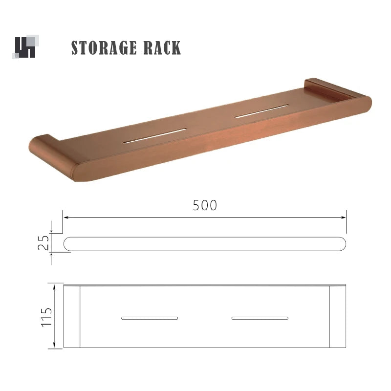Brushed Rose Gold Wall Mount Shelf Toilet Bath Paper Holder Towel Bar Rack Rail Rod Robe Hook Hanger Bathroom Accessories