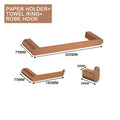 Brushed Rose Gold Wall Mount Shelf Toilet Bath Paper Holder Towel Bar Rack Rail Rod Robe Hook Hanger Bathroom Accessories