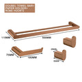 Brushed Rose Gold Wall Mount Shelf Toilet Bath Paper Holder Towel Bar Rack Rail Rod Robe Hook Hanger Bathroom Accessories