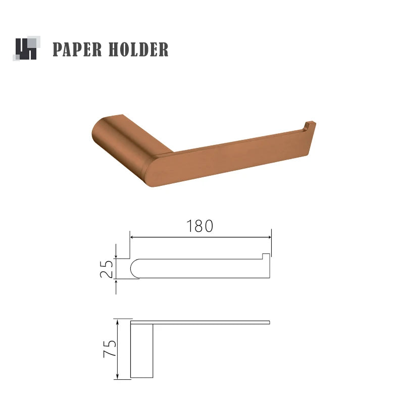 Brushed Rose Gold Wall Mount Shelf Toilet Bath Paper Holder Towel Bar Rack Rail Rod Robe Hook Hanger Bathroom Accessories